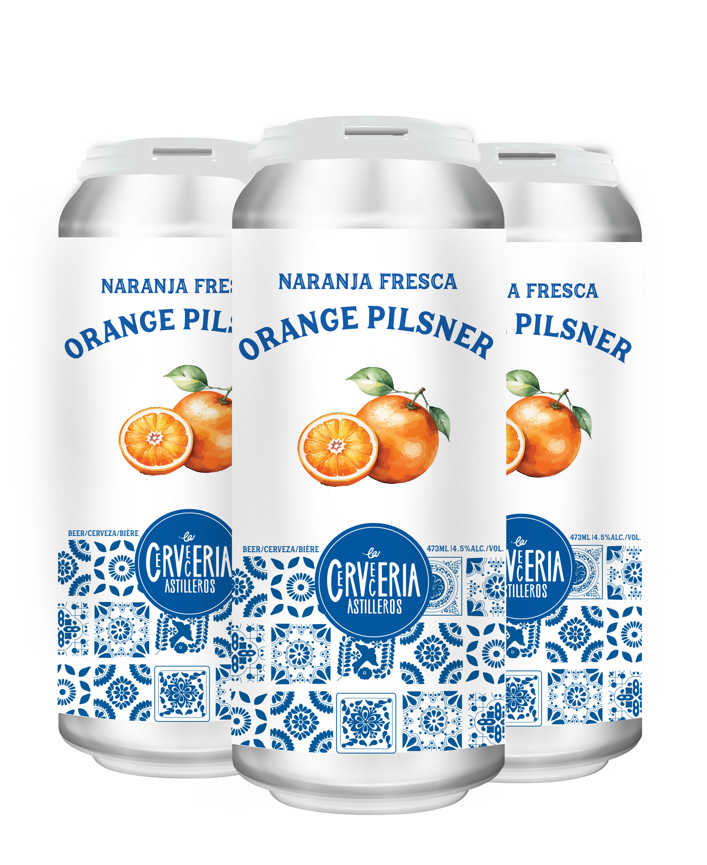 Can of Orange Pilsner – crisp citrus lager brewed with orange zest