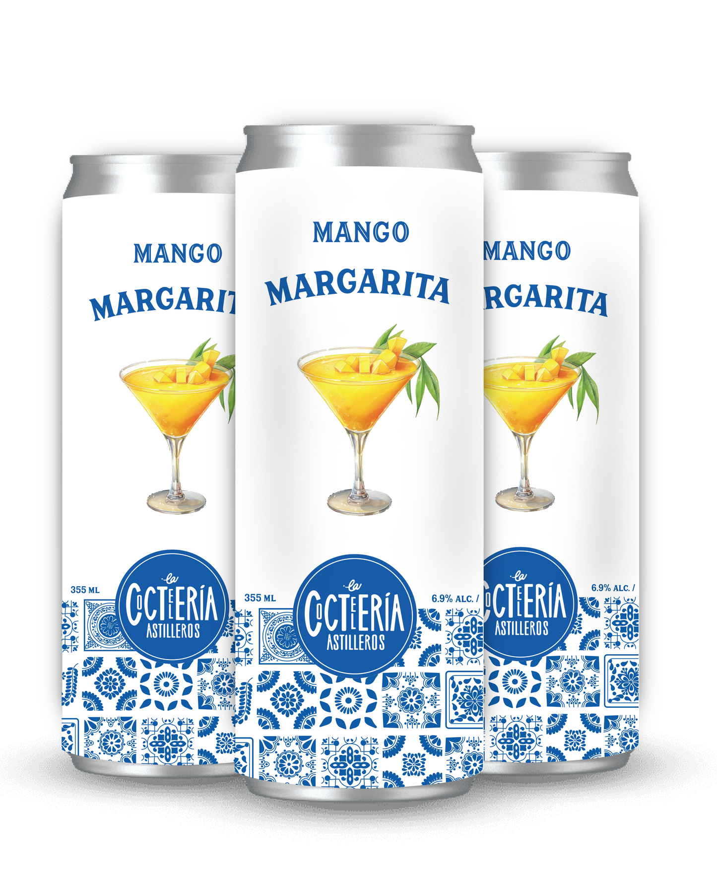 Mango Margarita cocktail can – sparkling drink with agave spirit and natural mango flavor