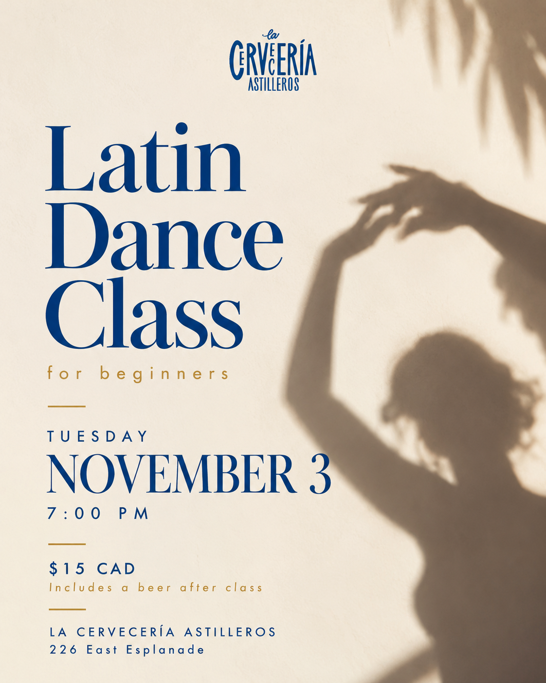 Latin Dance Class + Beer | November 3