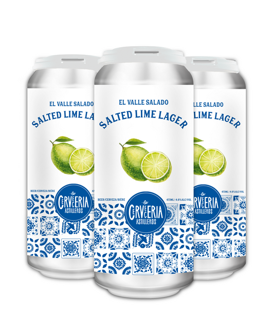 Can of Salted Lime Lager – award-winning Mexican-style beer brewed with lime and Spanish salt