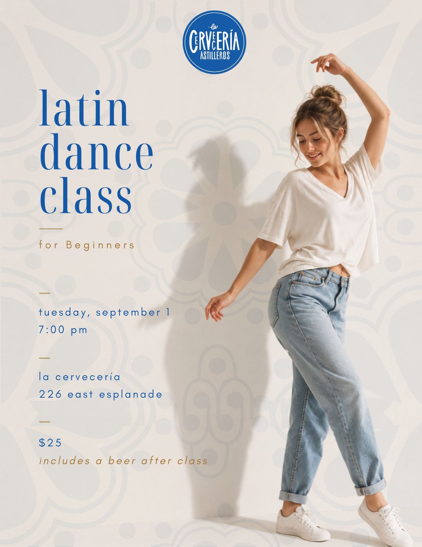 Latin Dance Class + Beer