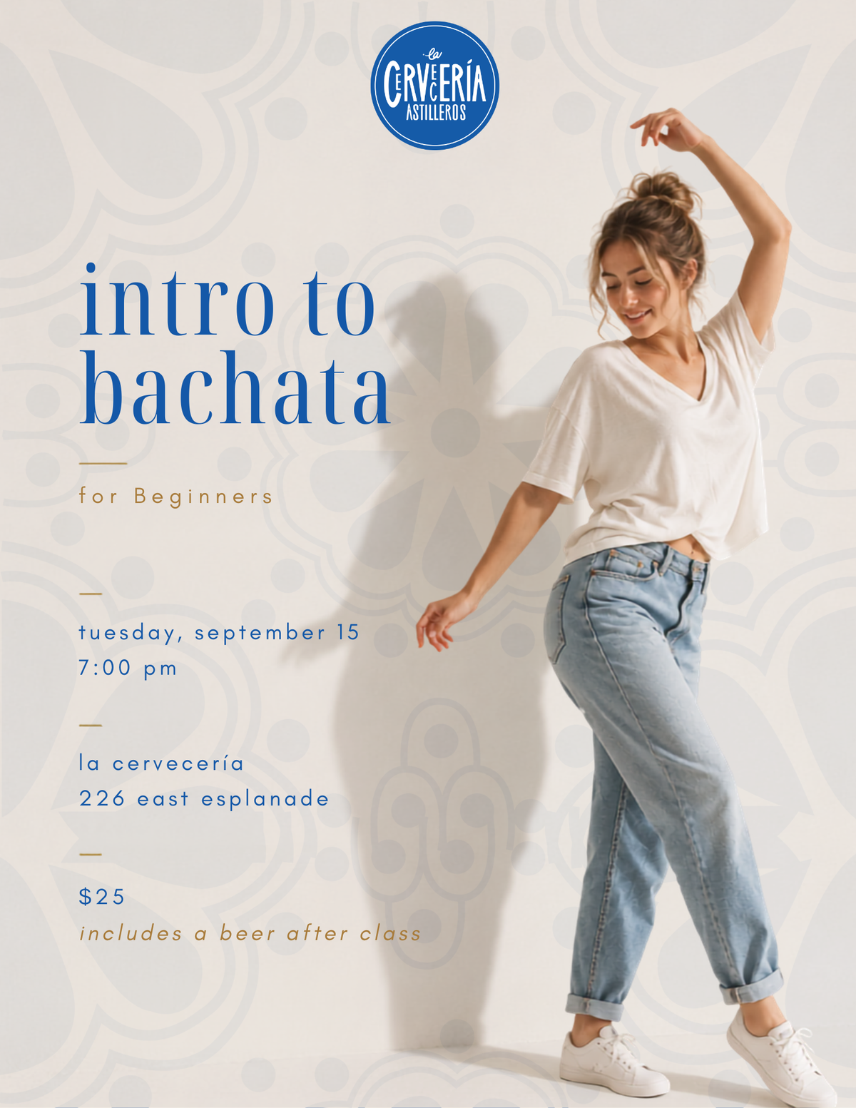 Intro to bachata + Beer