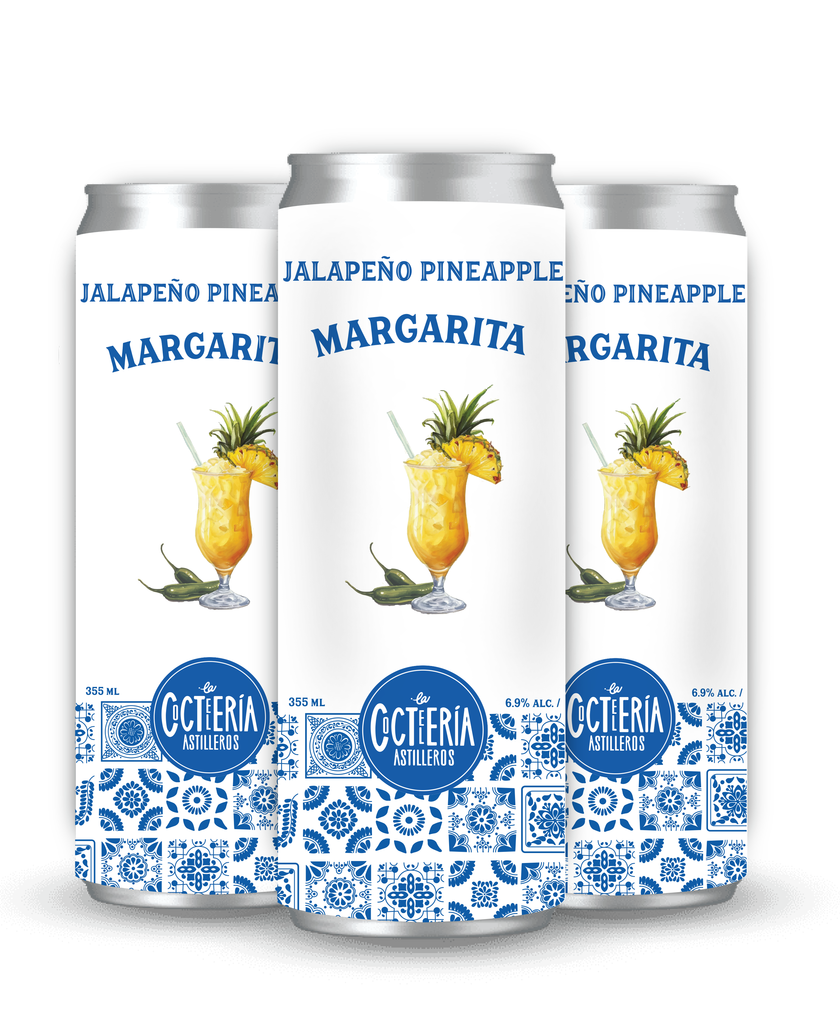 Pineapple Rv Jalapeño Pineapple Margarita – RTD Cocktail 4-Pack – La Cerveceria ...