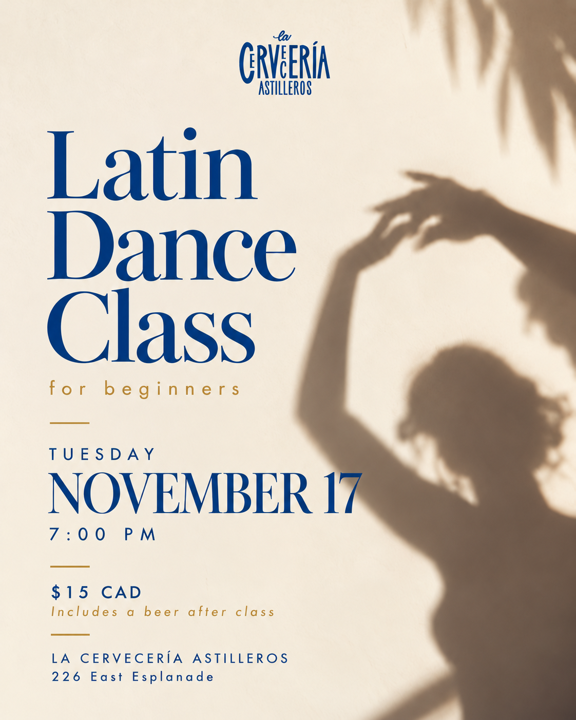 Latin Dance Class + Beer | November 17